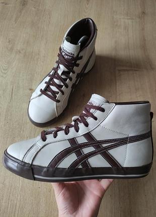 Крутые женские кожаные кроссовки onitsuka tiger, оригинал, р.38.