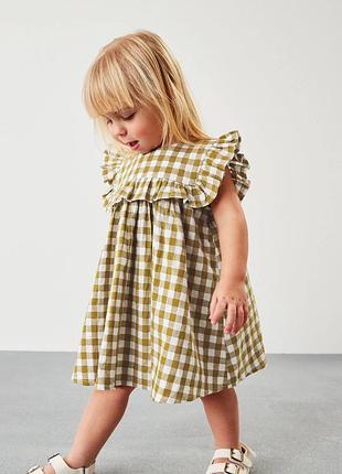 Стильна котонова сукня, 5-6 рочків