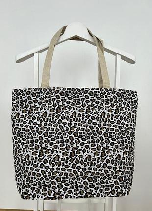 Пляжная повседневная сумка летняя леопардовая сумка , принт тигровый