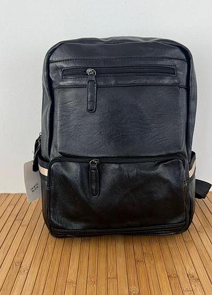 Женский рюкзак из экокожи  38*27*15 см цвет черный