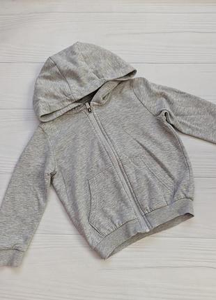 Худі кофта в садок на замок з капюшоном в садок 5-6 сіра