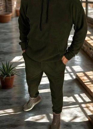 Мужской флисовый спортивный костюм