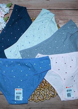 Набор 5 шт подростковые трусики 12-13 донелла donella сердечки
