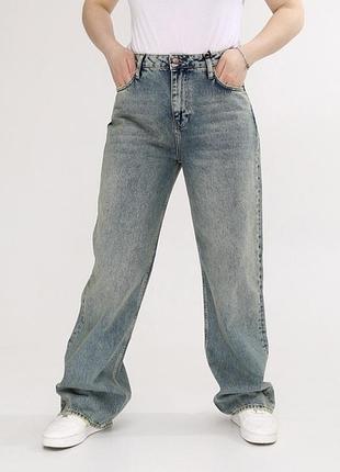 Джинсы 100% коттон свободные широкие джинси 100% бавовна вільні широкі