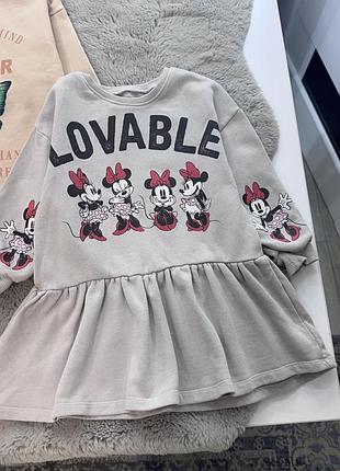 Сукня плаття тепле next мінні маус для дівчинки