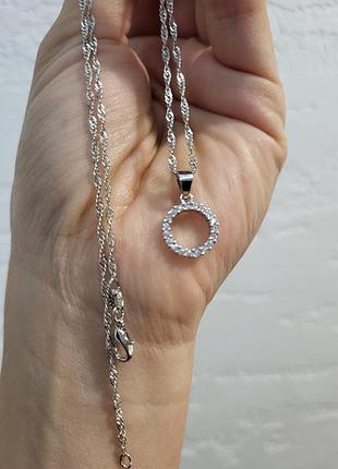 Кол'є, набір прикрас, срібний ланцюжок з кулончиком. новий!