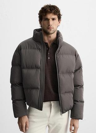 Zara стьобана куртка, чоловічий короткий пуховик, парка