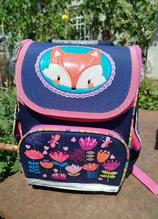 Рюкзак каркасный ортопедический kite для девочки в хорошем состоянии