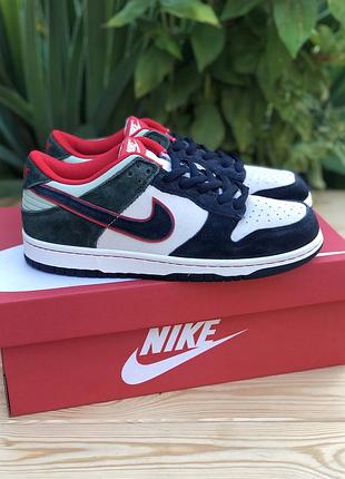 Взуття nike sb dunk low - white dark green