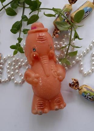 Цирковий слон вятка іграшка срср слоник в капелюсі дутыш радянський2 фото