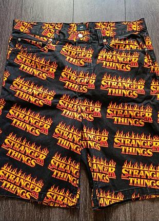 Шорти чоловічі h&m stranger things 36 розмір loose fit