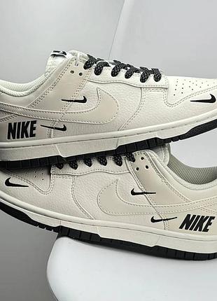 Оригинальные кеды nike dunk low белого цвета