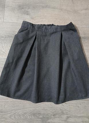 Юбка для девочки серого цвета