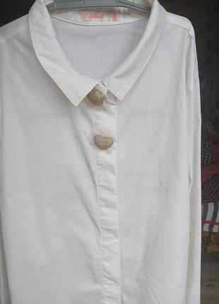 Блузка для девочки белого цвета