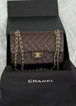 Шкіряна сумка 2.55 через плече в ромбоподібній прострочці ch