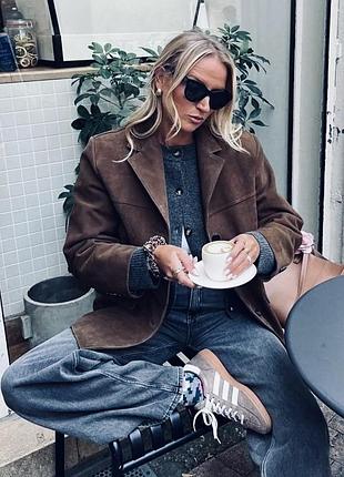 Натуральный замшевый пиджак debenhams