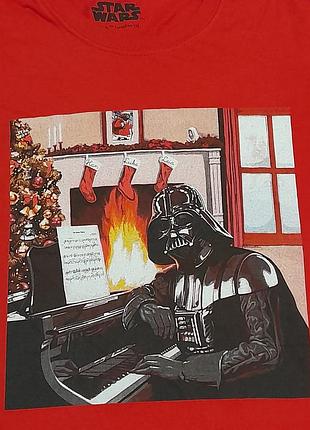 Футболка з принтом star wars  cotton darth vader - s