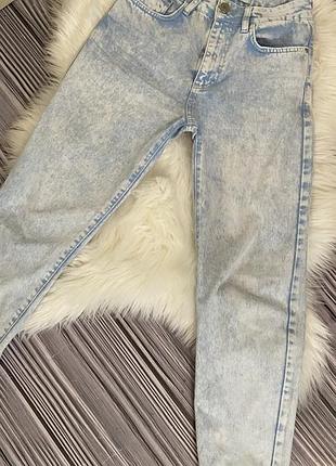 Джинси mom блакитні