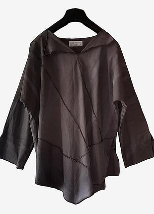 Дизайнерская блуза abbas сорочка варенка шерстяная коттоновая удлиненная блуза