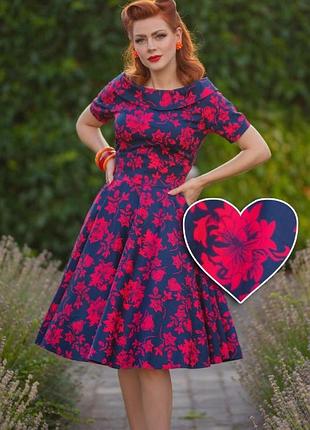 Платье хлопковое натуральное винтажное, батал, размер 56 (арт1920)