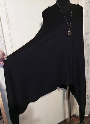 Трикотажної в'язки асиметричне бохо пончо накидка хомут оверсайз cubus