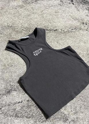 Майка топ сіра з написом