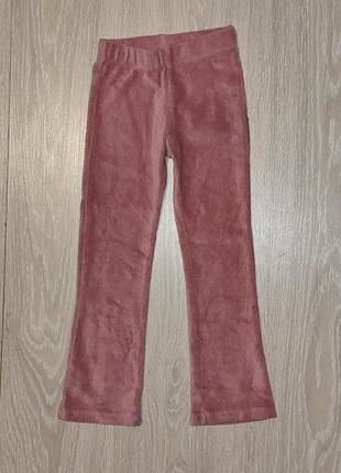 Плотные велюровые лосины леггинсы nutmeg на 4-5 лет