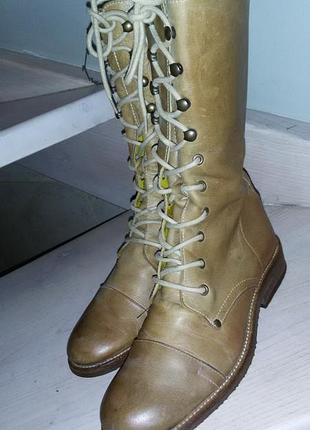 Bianco(нидерланды) - стильные кожаные сапоги 39 размера (25.7 см)