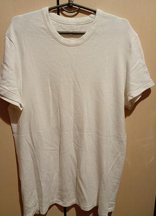 Футболка женская белая с коротким рукавом, размер 18/20.