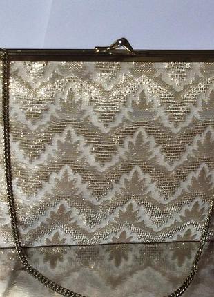 Сумочка театральная винтажная из парчи .сделано в гдр
