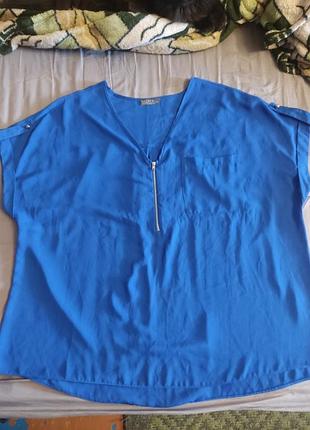 Блуза женская 54-56 размер, цвет электрик.