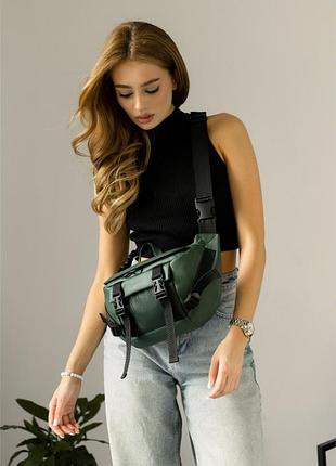 Велика жіноча поясна сумка бананка sambag dynamicdart зелена