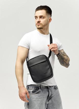 Сумка мессенджер черная, унисекс