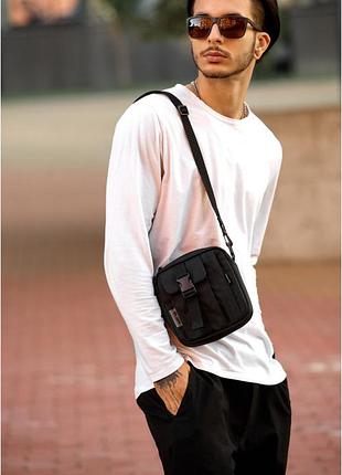 Мужская сумка мессенджер sambag черная