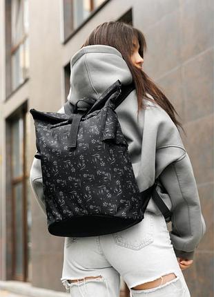 Рюкзак ролл sambag rolltop double-x черный принт