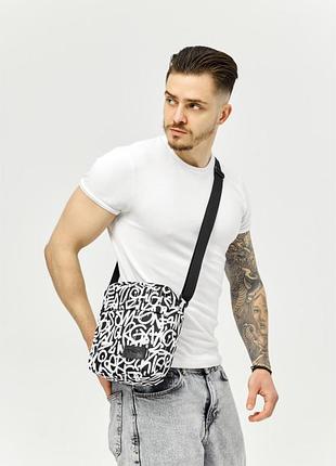 Чоловіча сумка через плече месенджер sambag makros принт "graphity"