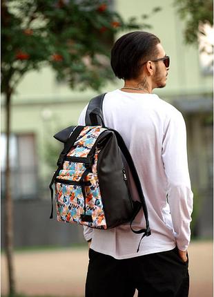 Рюкзак rolltop 0shn принт "light"
