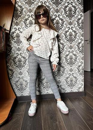 Класичні лосинчики  у клітинку слім на 116 см