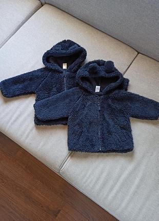 Пушистые кофточки-курточки на 3-6 и 6-9 мес