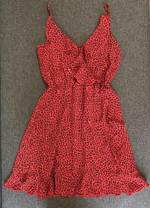 Дуже гарна романтична сукня-сарафан в леопардовий принт