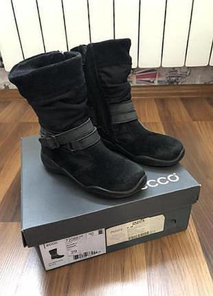 Натуральные замшевые термочобитки ecco gore-tex размер 29