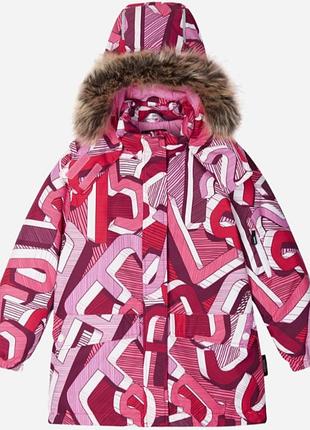Куртка lassie by reima, для девушки, зимняя, розовая, мембранная