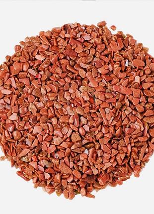 Червоний авантюрин кам'яна крихта полірована