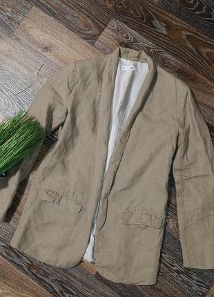 Льняной пиджак mango