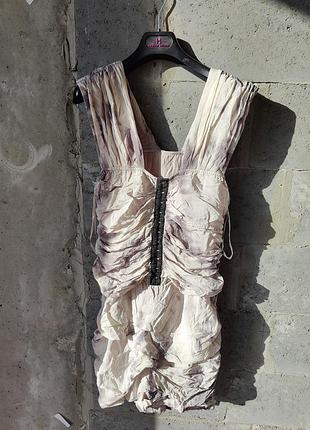 Шелковое платье собранное