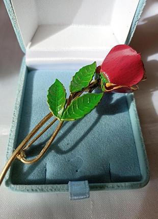 Брошь винтаж,времен ссср,роза.