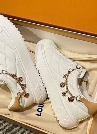 Білі шкіряні кросівки луі віттон люкс