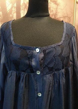 Блуза-разлетайка из 100% шелка и изумительного кружева от caria giannin3 фото