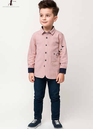 Сорочка з довгим рукавом для хлопчиків