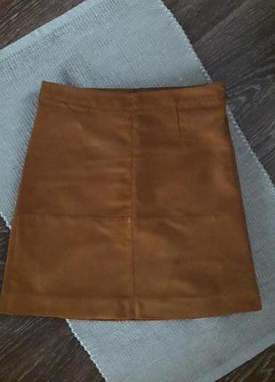 🌿юбка bpc с эко-замши р.s